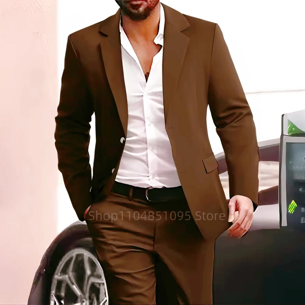 عالية الجودة الرجال دعوى مجموعة الشق التلبيب الأعمال السترة السراويل 2 قطعة فساتين الزفاف سليم صالح سهرة مساء حفلة الرجال الملابس #4