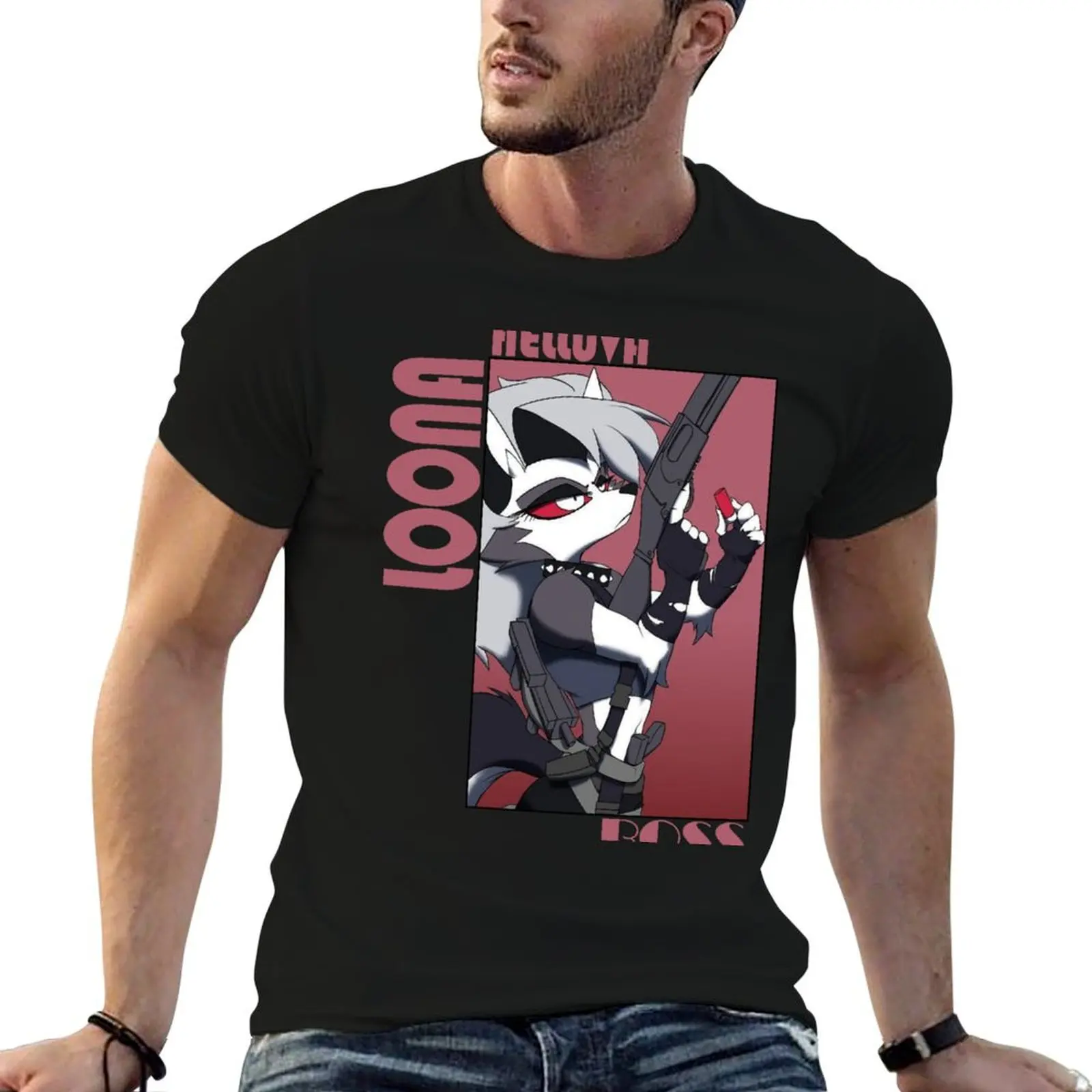 

Helluva Boss Loona T-Shirt man tshirt t shirt men 100% cotton luxury brand T-Shirt
