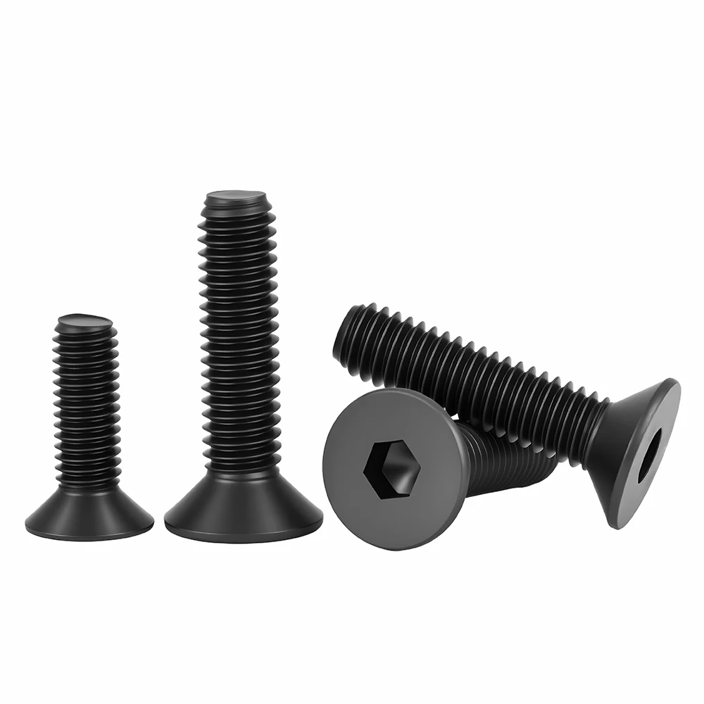 Stahl der Güteklasse 10.9 DIN7991 Sechskant-Innensechskantschraube mit Senkkopf, schwarze Innensechskantschrauben M2M2.5M3M4M5M6M8M10M12 – Detail 6