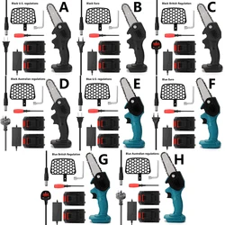 Chainsaw 21V 1680W Electric Rechargeable Pruning Saw Handheld Portable Woodworking Chain Saw, Black, AU Plug