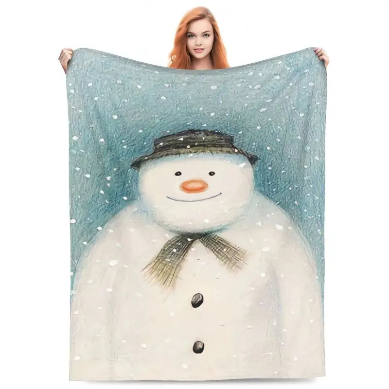 

Cozy Snowman Flannel Throw Blanket - Soft, Warm & Perfect for Couch, Bed, Office, and Travel - Ideal Gift for Animal Lovers