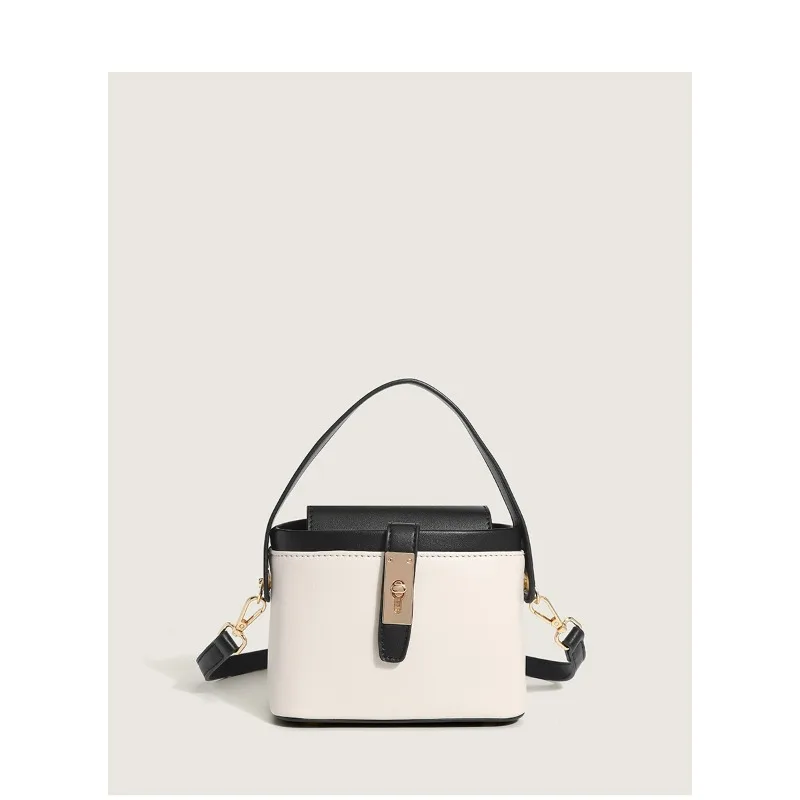 Bolso Diagonal de lujo de un hombro para mujer, bolsa pequeña de cubo, diseño de nicho de sentido avanzado, tendencia de moda, nueva versión coreana