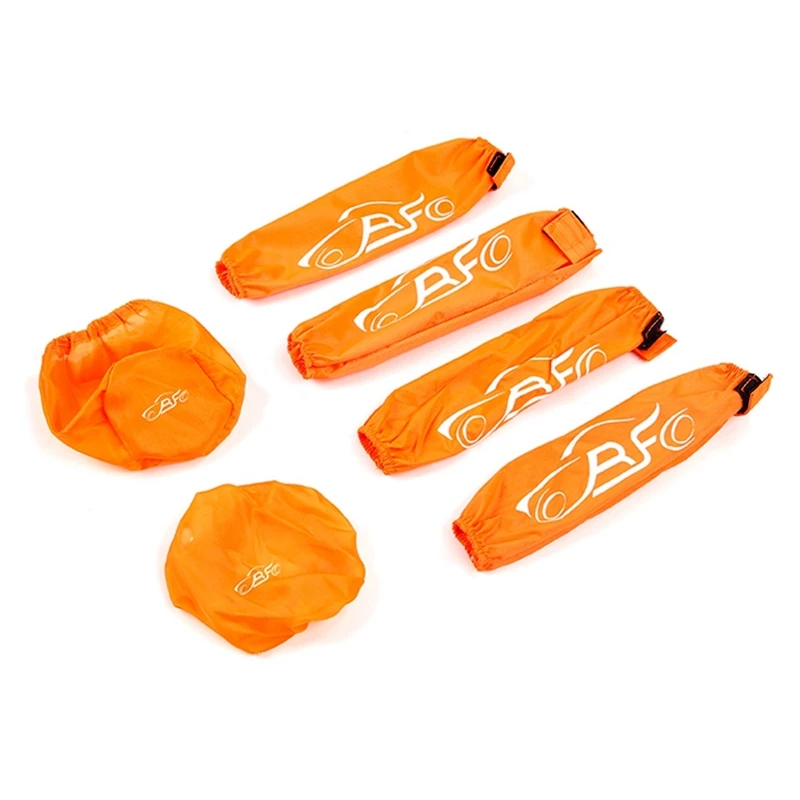 Shock Absorber Cover Starter Air Filter Cover Guard Dust Proof Replacement For 1/5 RC Buggy Car HPI ROVAN KM BAJA ,Orange