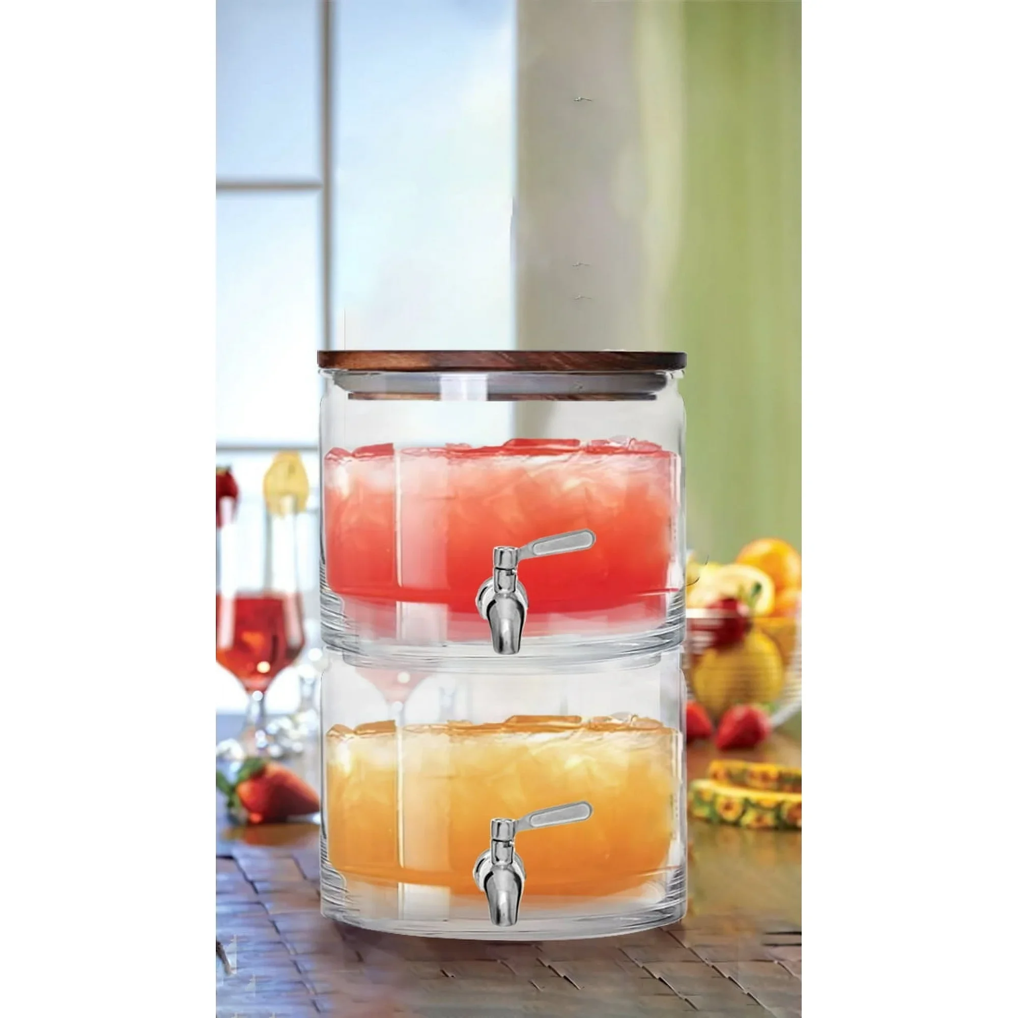 240oz Stacking Glass Beverage - огляд і ціна Food Storage Glass Containers Large