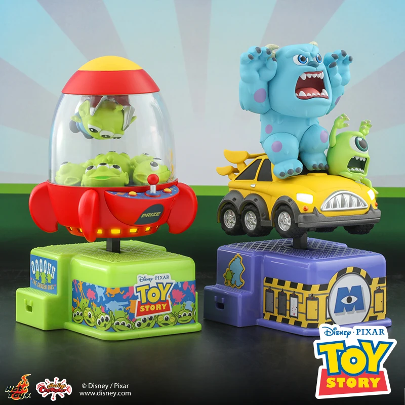 

Hottoys Toy Story Monsters, Inc. Strawberry Bear Hairy Monster Big Eyes And Three Eyes Cosrider Electric Rocking Car Ornaments