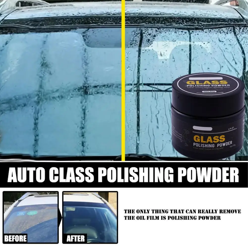 30g Car Glass Polishing Powder Multifunctional Scratch Cleaning Window Car Care Polishing Powder Repair Z0B3