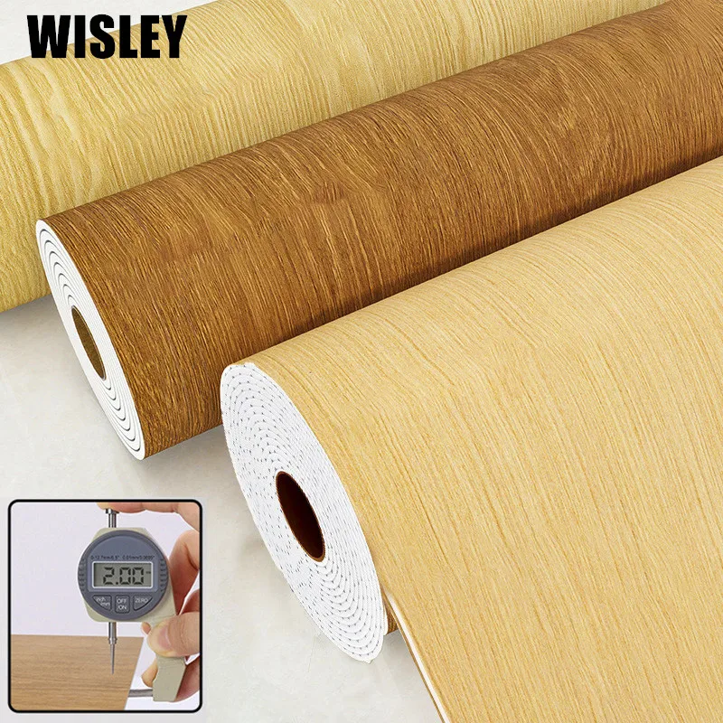 

Vintage Wood Grain Waterproof Wallpaper Peel & Stick Wood Stickers for Furniture Cabinets Desk Table Kitchen Counter Top Covers