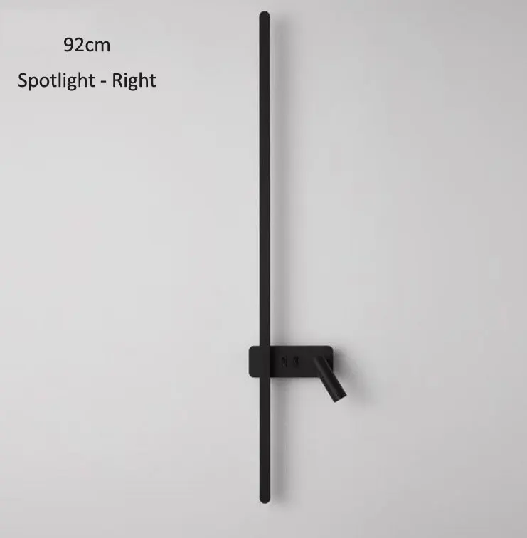 Personalized Minimalist Wall Lamp Long Strip Reading Bed Lamp Rotatable With Switch Living Room Tv Background Wall Spotlight
