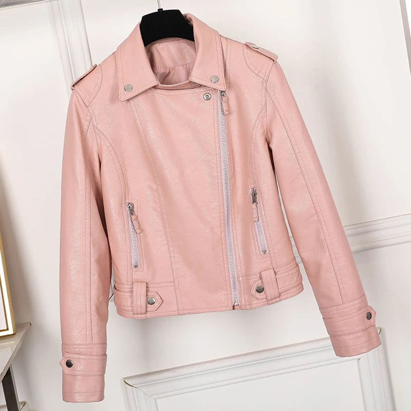 Schwarze Kunstlederjacke Damen Y2K Retro Moto Biker Winddichte Pu-Lederjacken Korean Street Cropped Oberbekleidung Damenkleidung