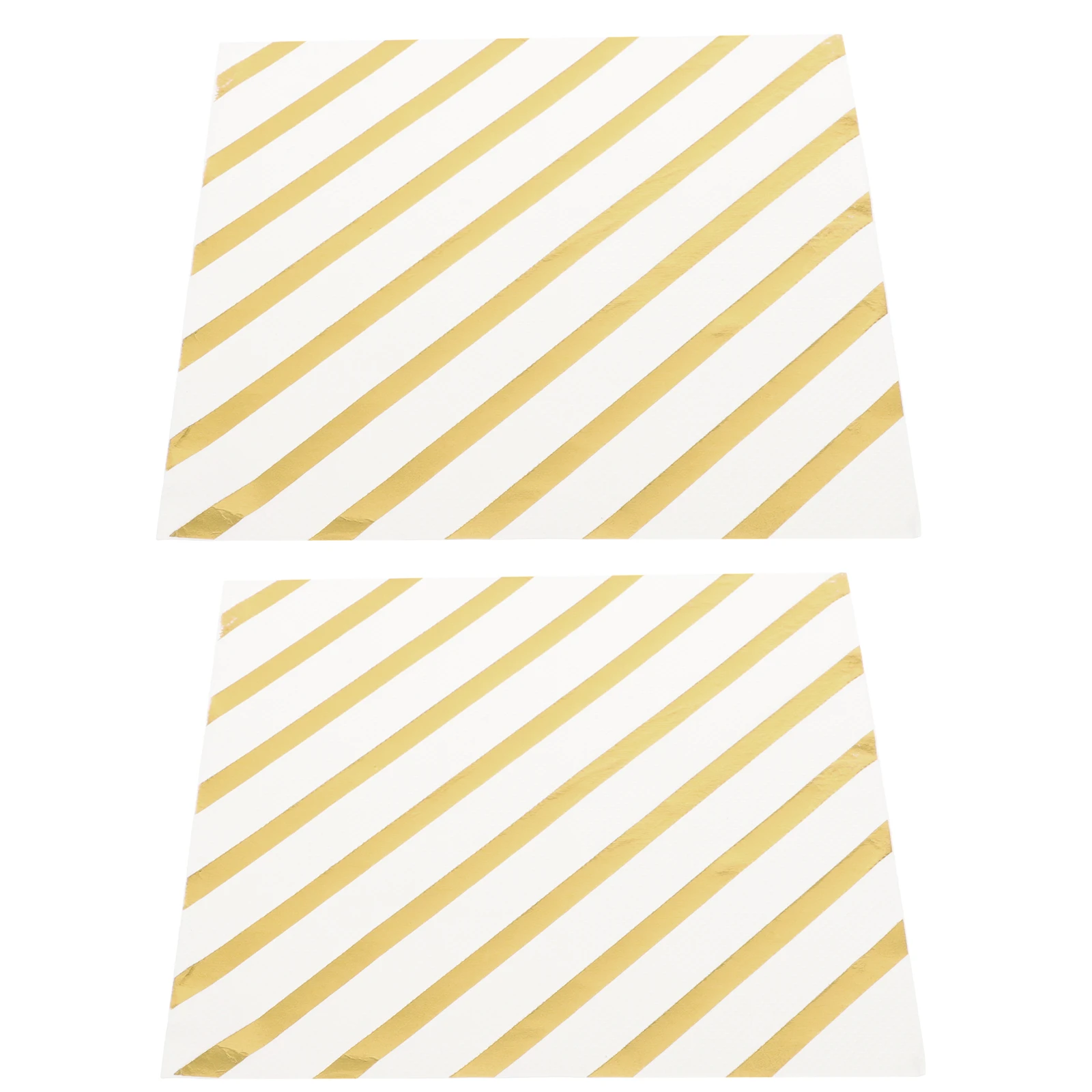 

2pcs Gold Foil Cocktail Napkins Wedding Banquet Decorative Party Paper Tissue For Desserts Drinks Bridal Baby Showers