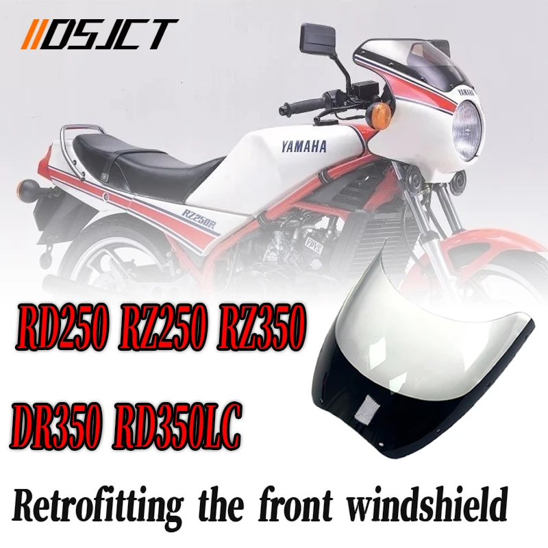

For Yamaha RD250 RZ350 RZ250 RZ RD 350 250 RD350LC RD250LC Motorcycle Windshield Windscreen Front Glass Wind Shield Deflectors