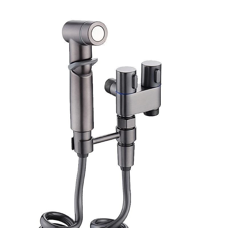 97QC Multifuntional Handheld Bidet Shower Set Toilet Bidet Attachment Shower Bidet Hand Shower Alloy Texture for Toilets