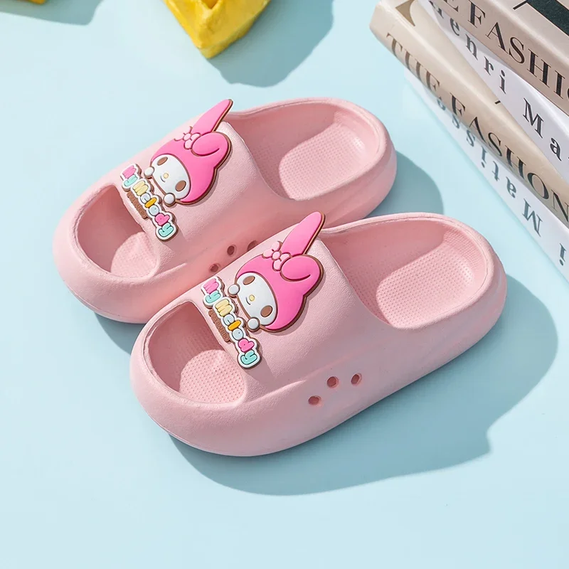 Sanrio Thick Bottom Home Indoor Lovely Female Bath Slippers Soft Bottom Summer Outdoor Non-slip Slippers