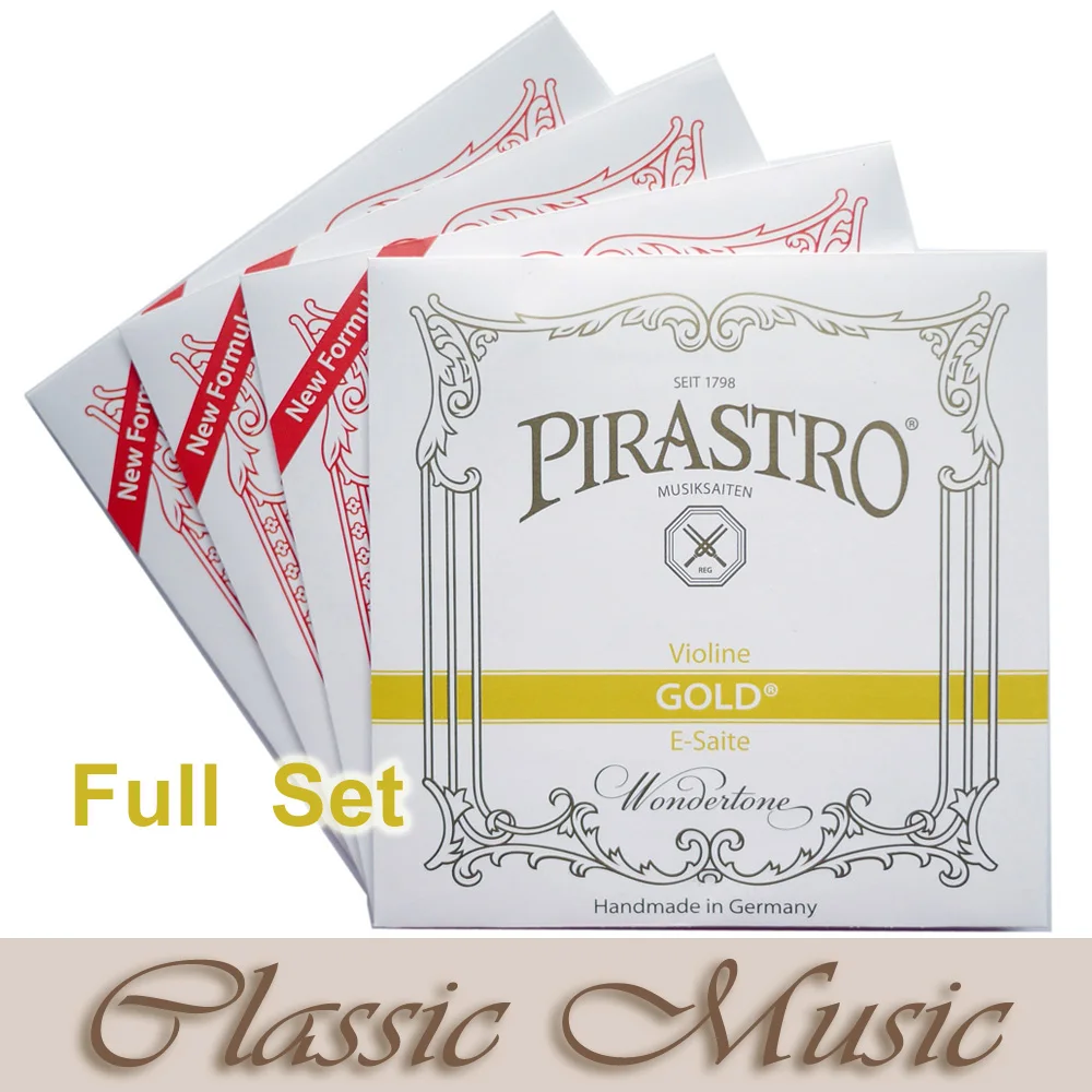 Pirastro 2 Best In 1 Set (412027) violin strings, Tonica A,G D & Gold Label E String, Ball end ,Made in Germany