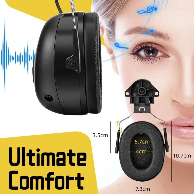 PROHEAR سماعات أذن بلوتوث مع محول ل 3M H-700 القبعات الصلبة DEWALT قبعة صلبة الحد من الضوضاء واقيات الأذن سماعة الموسيقى