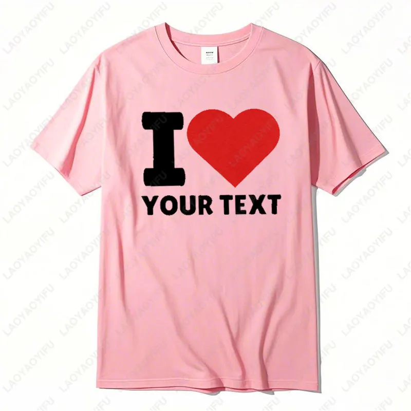 للجنسين مخصص النص قميص أنا أحب تي شيرت مخصص عيد الحب بلايز أنا القلب قميص مخصص أنا أحب صديقتي صديقها تيز