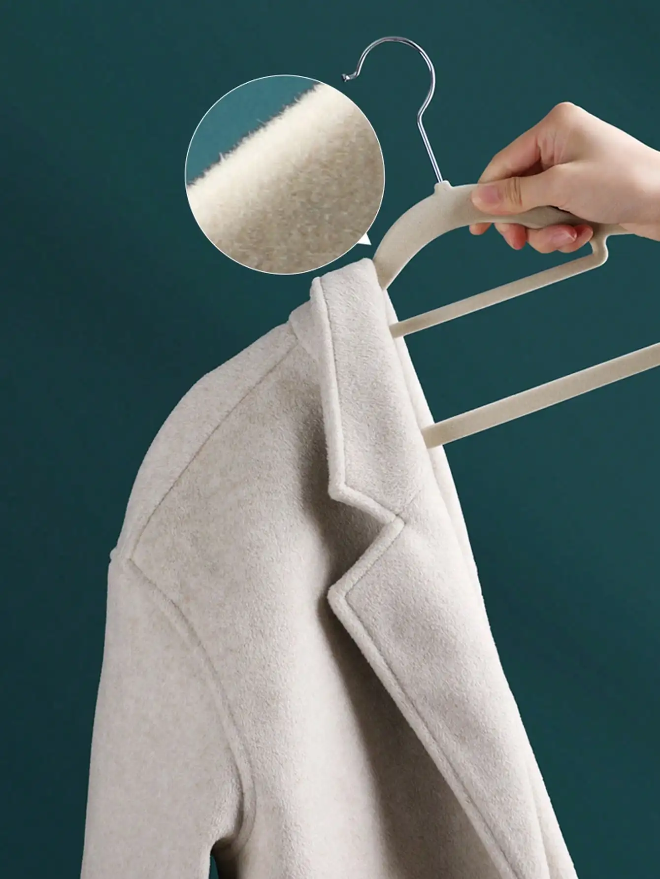 10pcs/20pcs/Set Fleece Hangers, Non Marking And Anti Slip Clothing Hangers, Thickened Pants Racks For Home Use, Clothing Racks