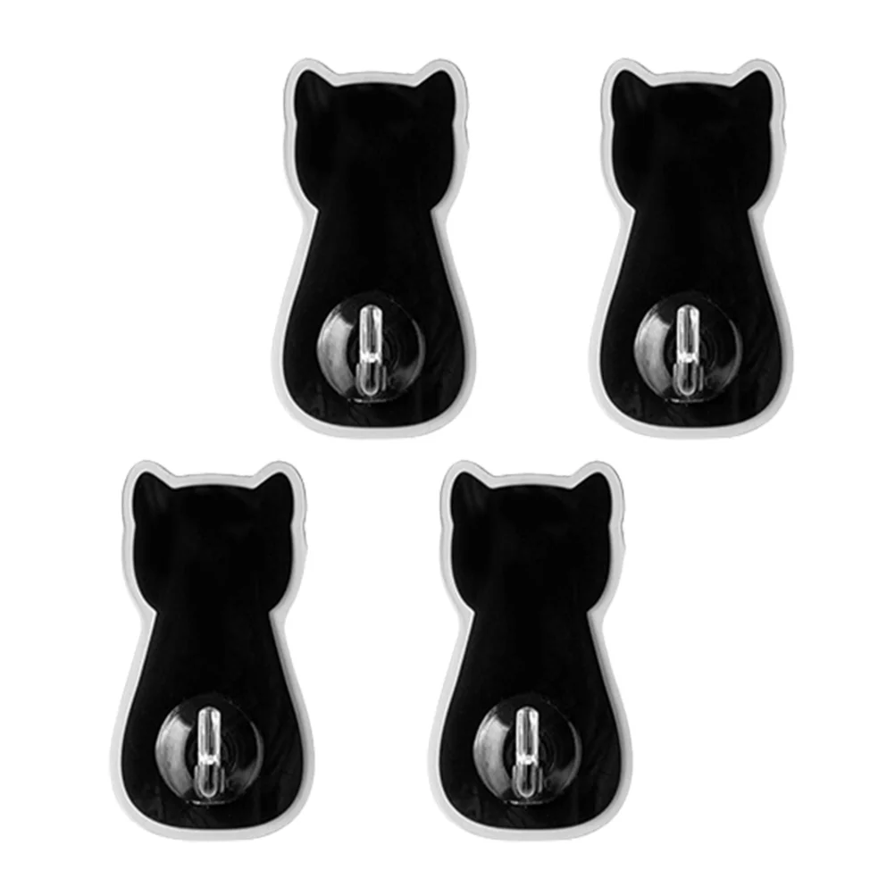 

4 Pcs Cat Hook Adhesive Hooks Self for Kitchen Japanese-style Sticky Wall Acrylic Hanging