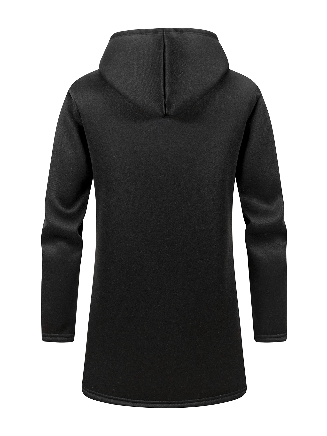 الشتاء الرجال رشاقته هوديس سترة الصوف الدافئة سستة قمصان سويت شيرت بقلنسوة فضفاضة عادية كم طويل معطف بلون ملابس خارجية #6