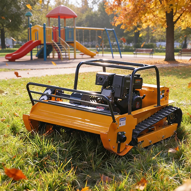 Customized 800mm-1200mm All-Terrain Remote-Controlled Lawn Mower 4-Stroke Radio-Controlled Tracked Mower Slope Mower Robot