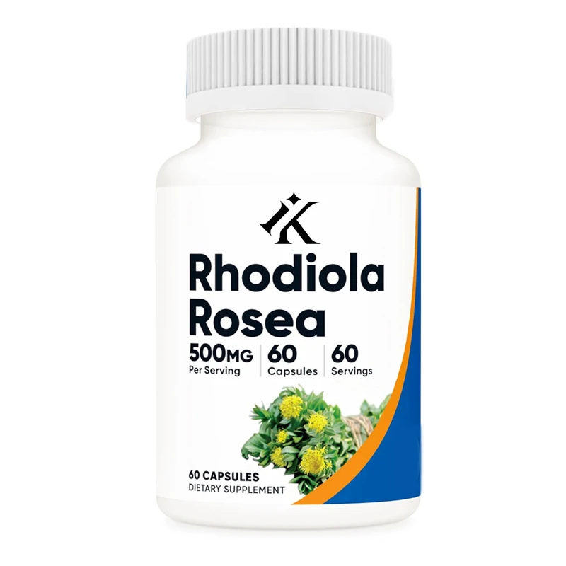 Rhodiola 500mg, 60 capsules vegetarian - gluten free, non GMO Rhodiola supplement