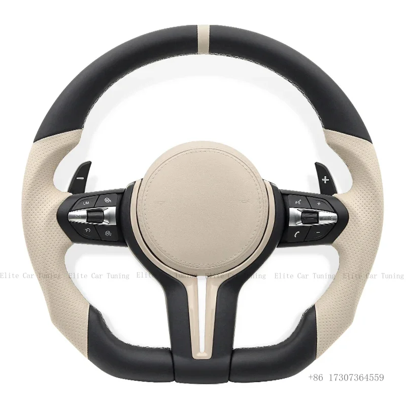 

Leather Sport Steering Wheel For BMW F01 F02 F06 F07 F10 F11 F12 F13 F30 F32 F36 F80 F82 E90 E60 3 4 5 Series Car Steering Wheel