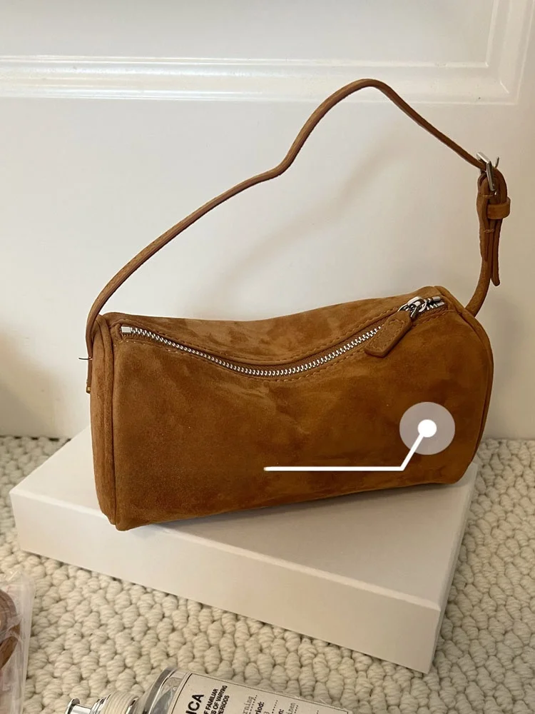 

Women's Suede Crossbody Bag Single oulder Handbag Pen Case Soft Korean Sle Daily Use Autumn Winter New Faion Handbag