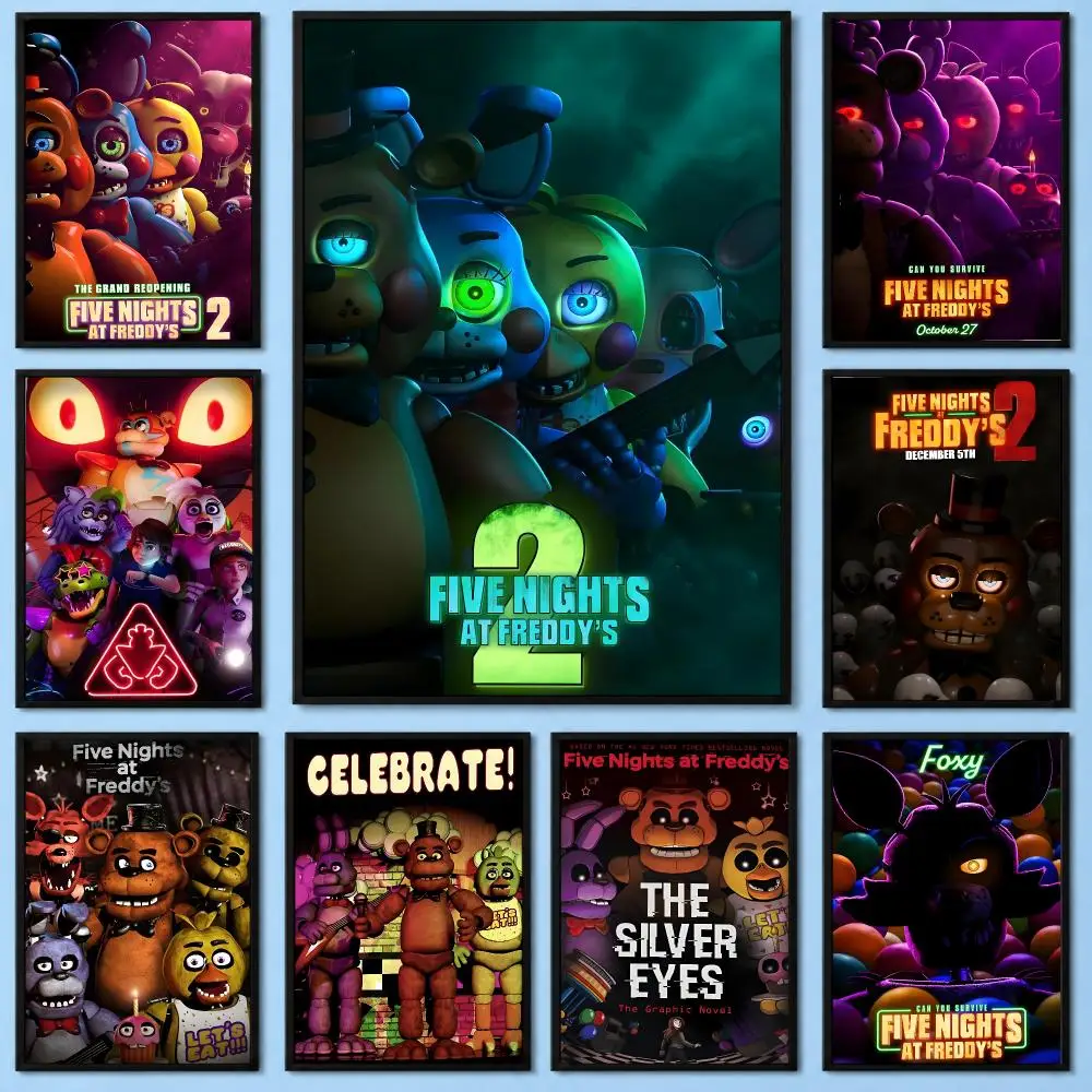 Five Nights At Freddy's Iconic Game Gift Poster DIY Wall Art Print Decorative Mural Home Decor Gift Unframed