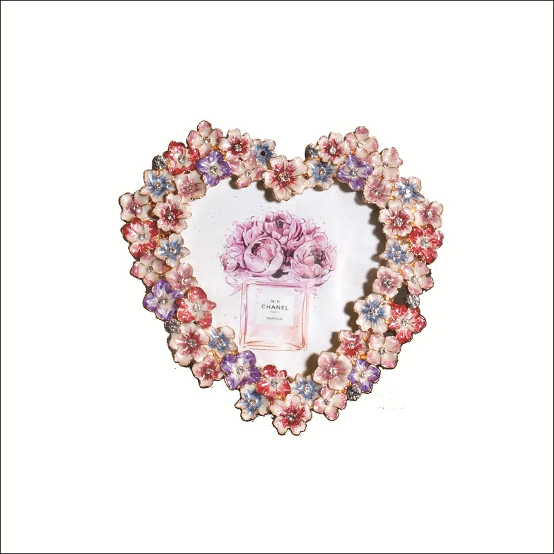 Japanese And Korean Creative Decoration Small Flower Enamel Metal Picture Frame