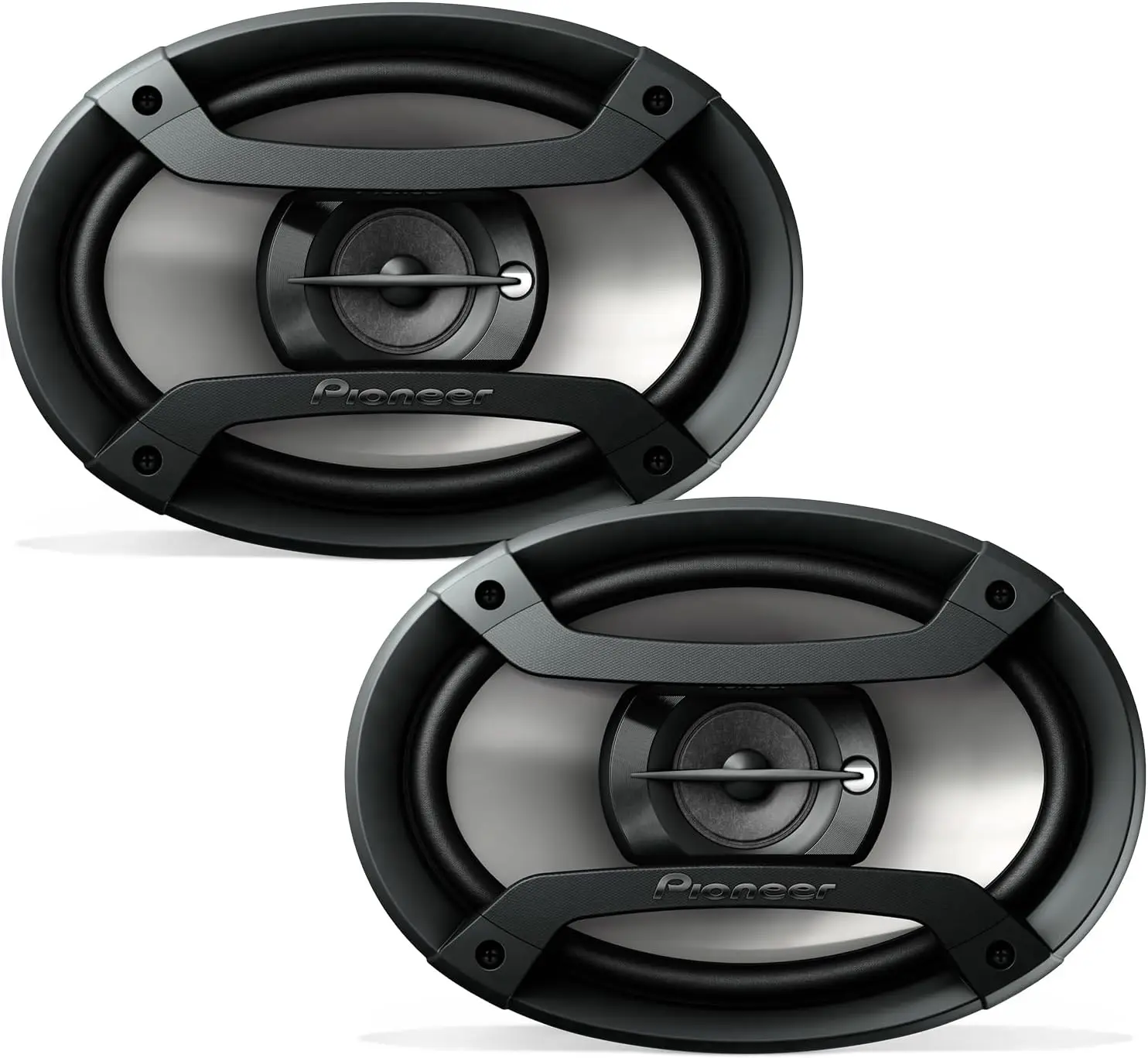 

6x9 Inch 3-Way Coaxial Car Speakers - 230W Max Power, Black Silver Finish, Easy Installation