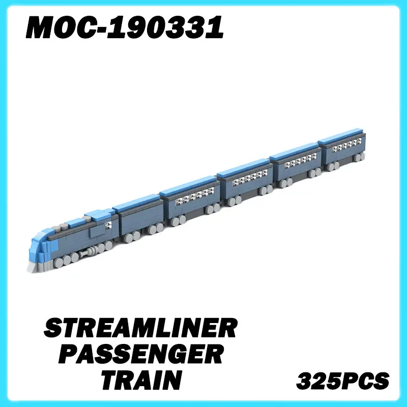 

MOC-190331 Mini Train Series Streamliner Passenger Train Ornament Collectible Education Model Brick Boys Puzzle Toy Xmas Gift