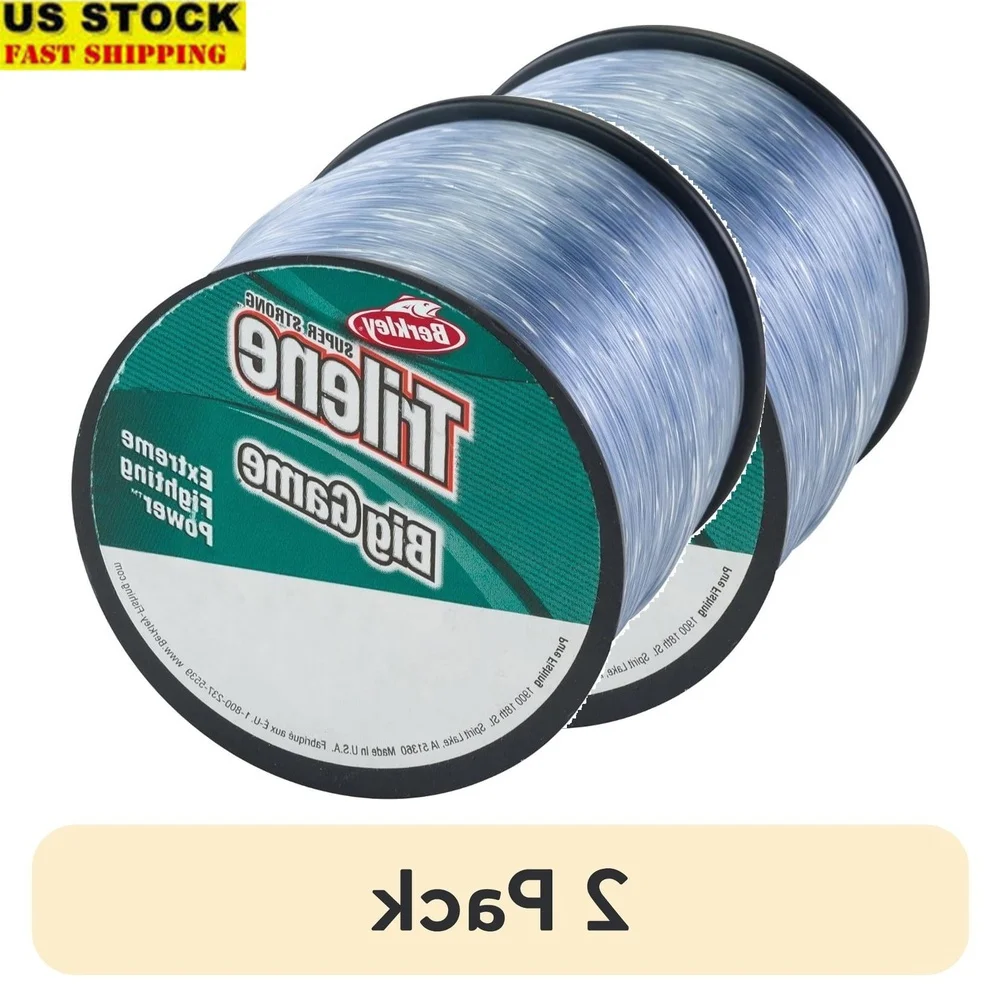 

2 Pack Trilene Big Game Monofilament Fishing Line 25lb Test 595yd High Strength Abrasion Resistant Durable Fishing Gear Extreme