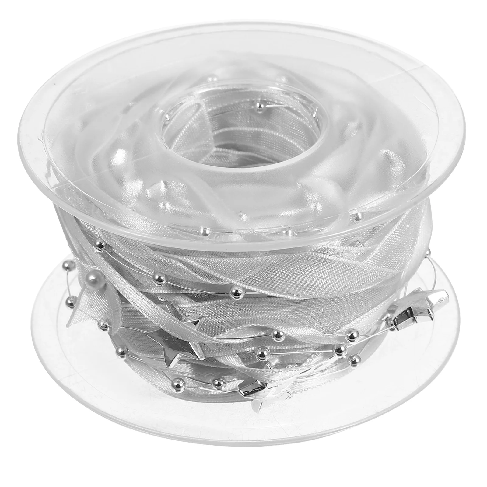 

Christmas Ribbons for Wrapping Presents Gift Silver Flower Bouquet Star Trim Embellishment Christmad