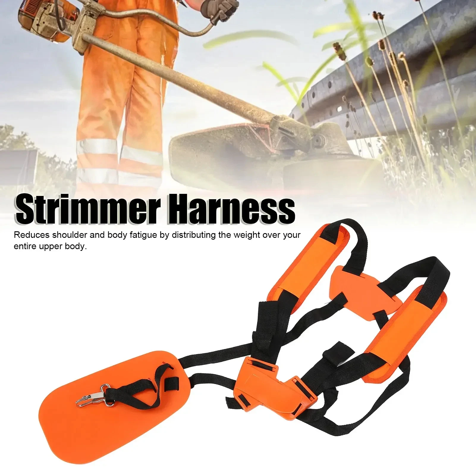Padded Belt Double Shoulder Strap Comfortable Trimmer Shoulder Strap Labor Saving Increase Safety for Brush Cutter Trimmer