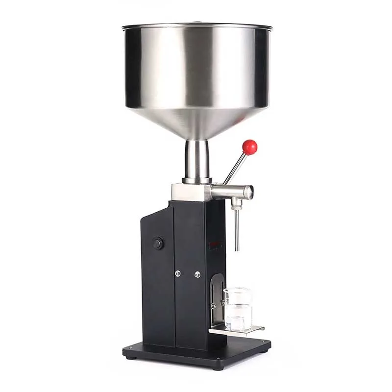 Food Manual Liquid Paste Filler 5-110ml Stainless Steel Product Connect Small Packing Machinery Handle Filling Machine