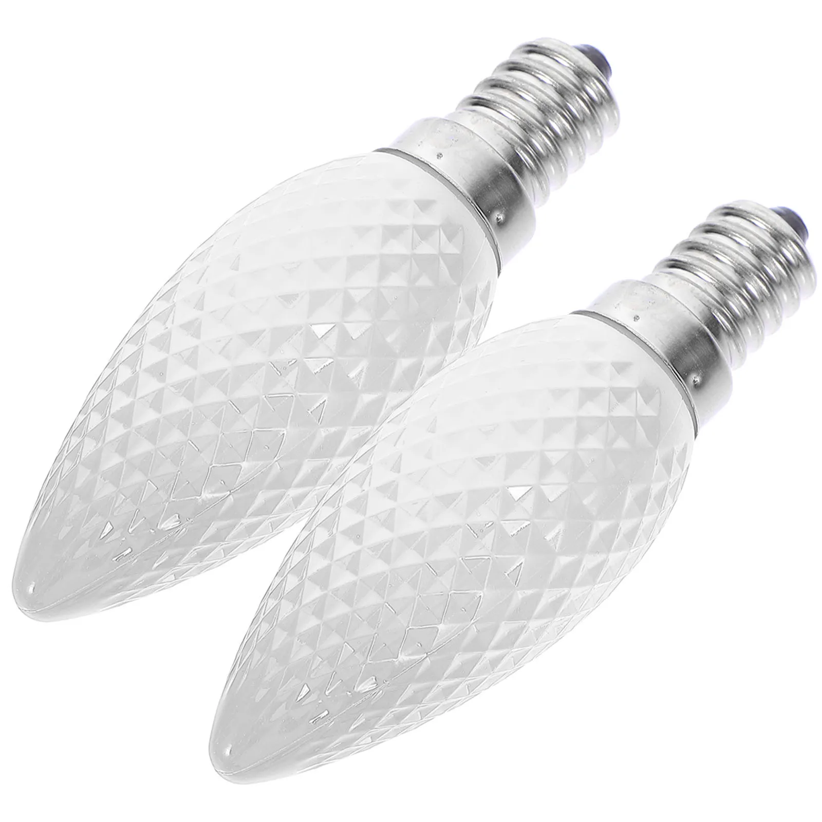 

2 Pcs LED Bulb Christmas Bulbs Incandescent Ceramic Festoon E14 Lamp White for Holiday Parties Colored Candelabra