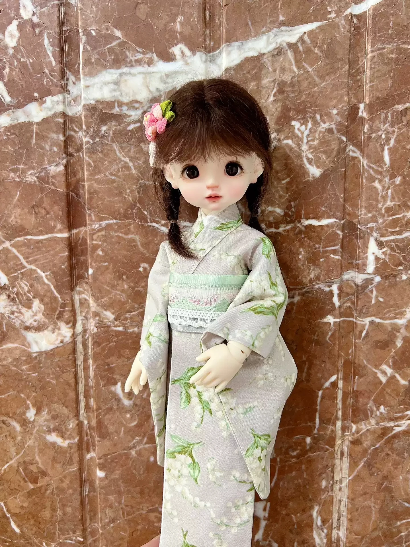 Dula Doll Clothes Dress Lily of the valley Kimono Blythe Qbaby ob24 ob27 Azone Licca Jenny Holala ICY JerryB 1/6 Bjd