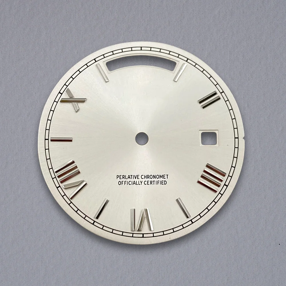 31 ミリメートル S ロゴダイヤル曜日と日付アラブサンレイダイヤル 8285 ムーブメントに適した高品質時計修正アクセサリー