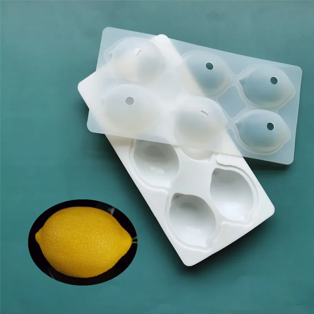 Home Kitchen Simulation Fruit Series Silicone Mousse Cake Mould, Apple, Orange, Peach, Cherry Candlestick Mould Silicone Moulds