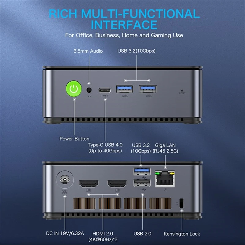 Gmktec K4 Amd R9 7940hs Gaming Mini Pc 8-Core 16-Thread 32Gb Ddr5 1Tb Ssd Computer Pc Mini Computer Pc Gaming Desktop