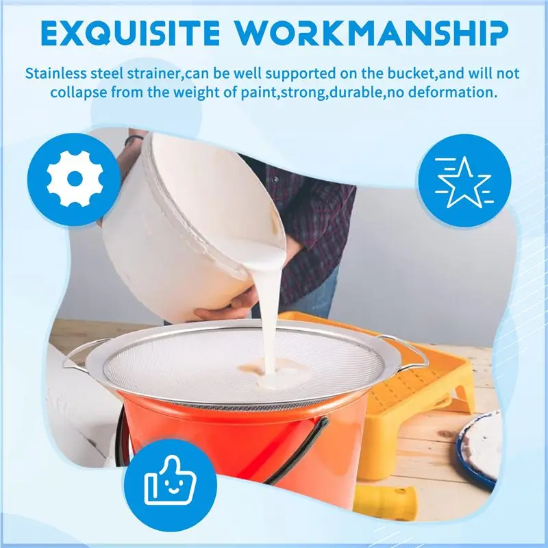 

[NEWA08R】 250 Micrometres Paint Strainer Fits A 5 Gallon Bucket, Filter Impurities And Protect The Airless Sprayer,Easy To Clean