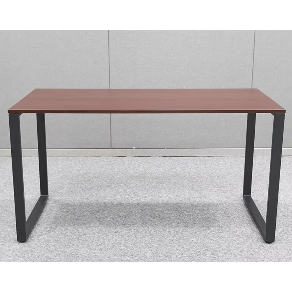 55-Inch Office Study Writing Computer Desk Wood Surface Powder Coated Frame Melamine Particleboard Desktop