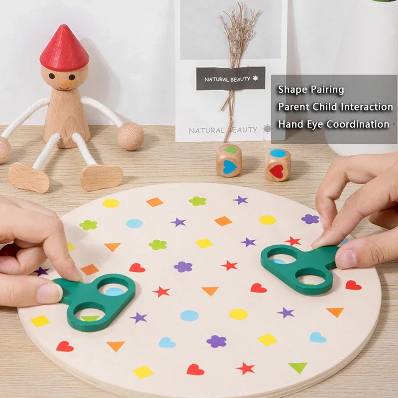 Children Shape Matching Toys Color Cognition Hand-eye Coordination Logical Thinking Training Interactive Board Games