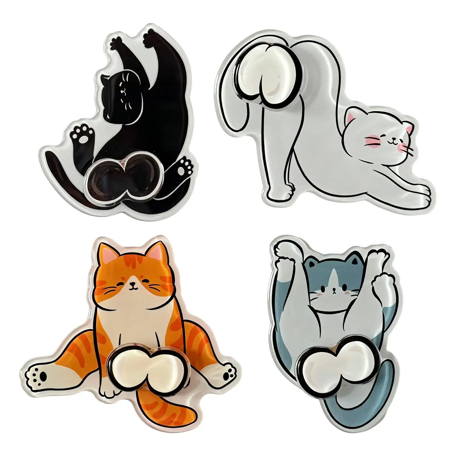 Rotating Cat Fridge Magnet Interactive Funny Cartoon Refrigerator Decor Cute Aesthetic Kitchen Magnet for Home Apartment