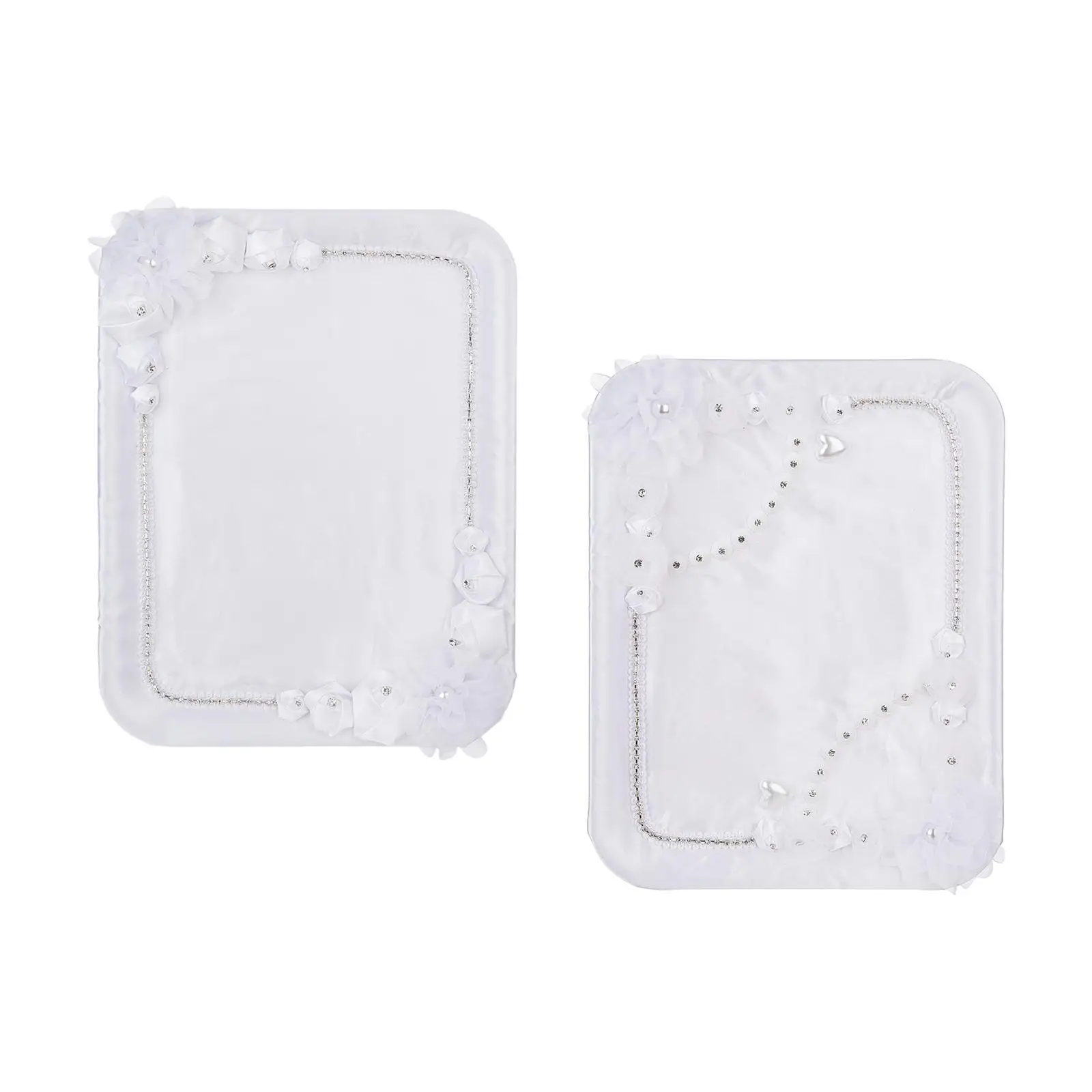 Serving Tray Jewelry Tray with Floral Edges Cosmetics Jewelry Display Plate Elegant Vanity Tray for Living Room Bathroom Cafe