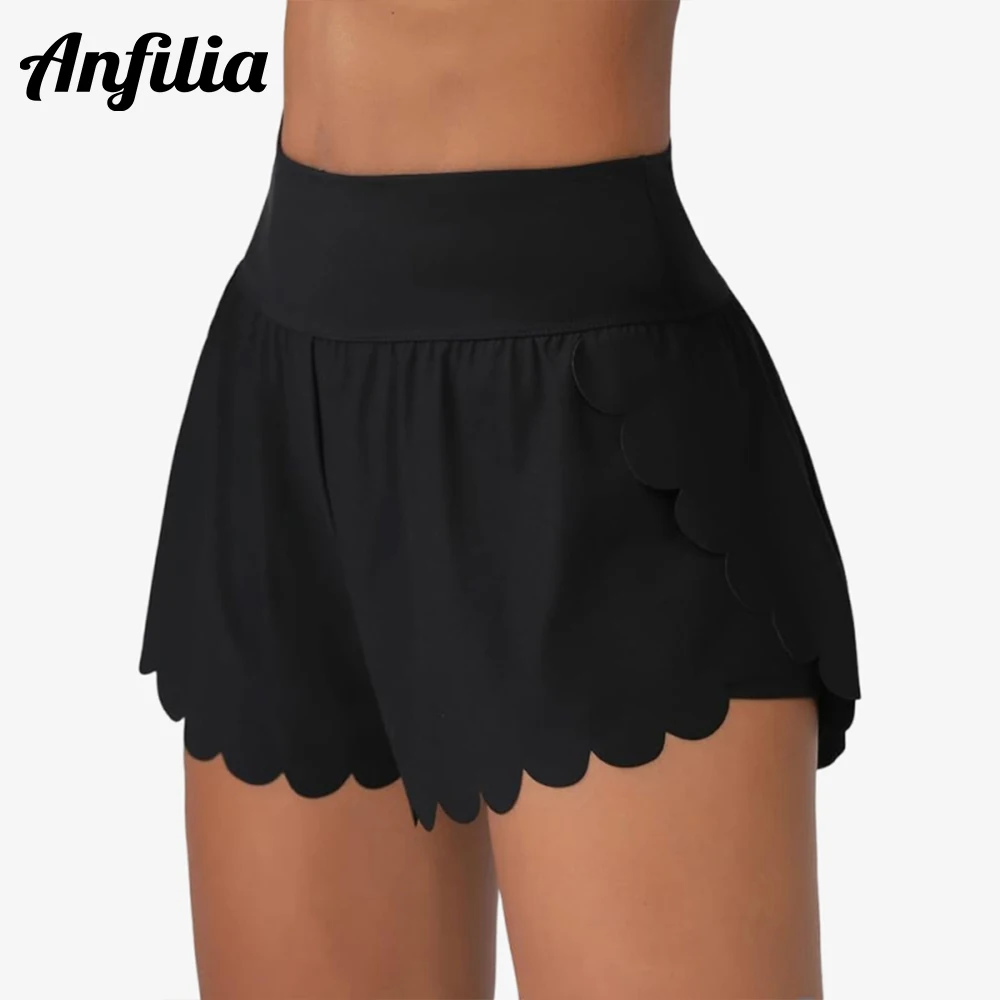 

Женские плавательные шорты Anfilia с боковыми разрезами, 2-в-1, с карманами, для плавания и активного отдыха