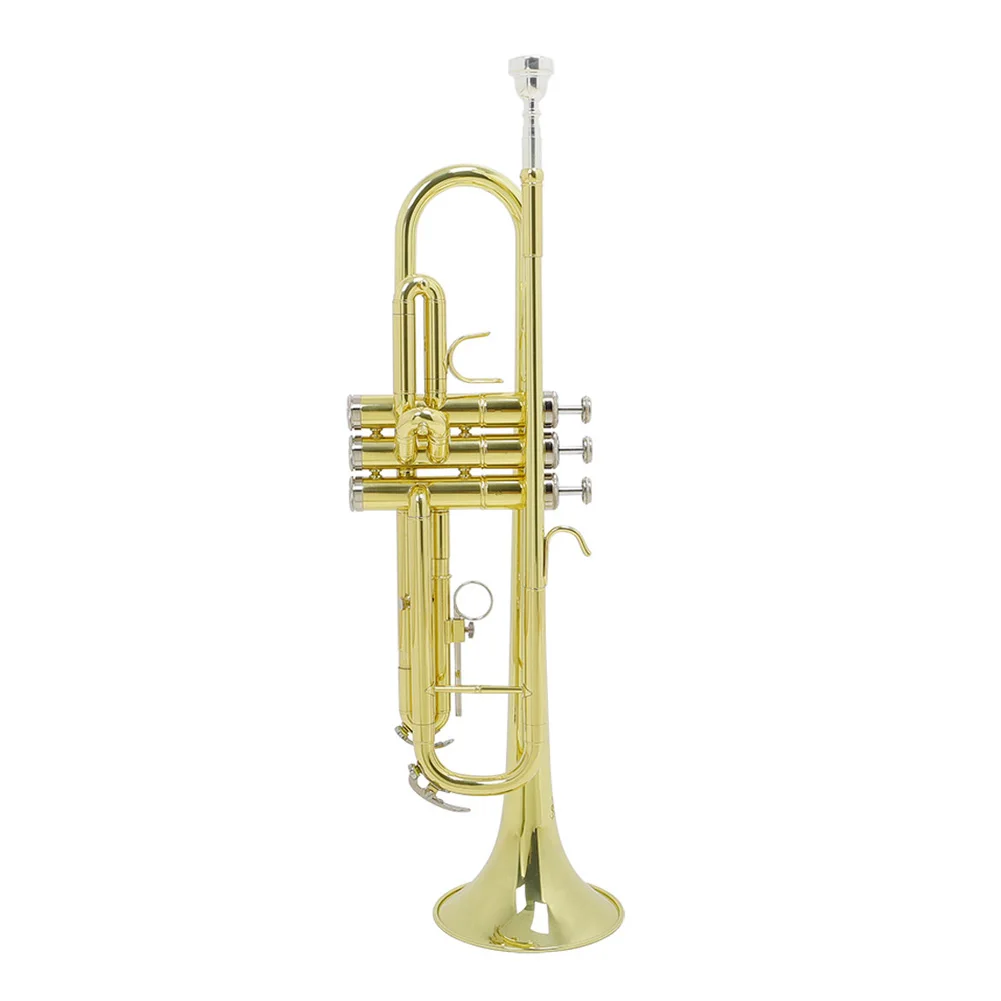 

Student Beginner Bb Trumpet Brass Trumpet Instrument With Cloth Gloves For School Band Orchestra Concert Performer