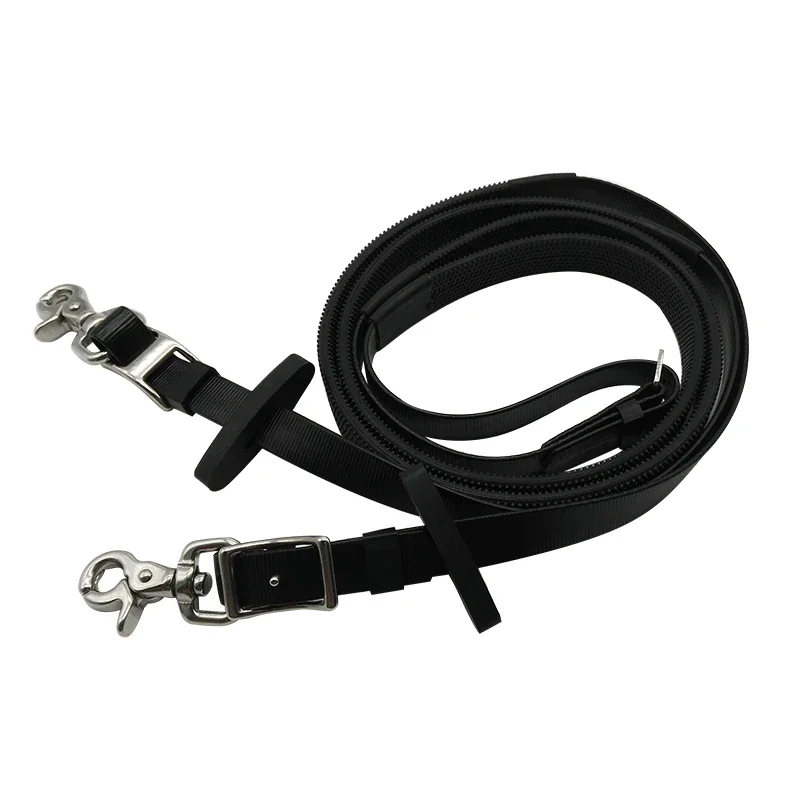 High-Performance Equestrian PVC Rubber Grip Reins Comfortable Durable Leather Loop for Racing Horses White Model