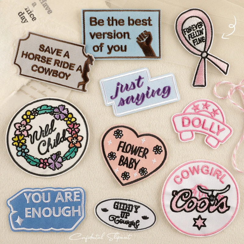 Emblem Clothing Accessories Badge Sticker Embroidered Embroidery Sticker Iron-on Patches