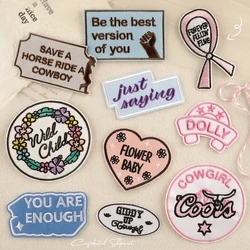 Emblem Clothing Accessories Badge Sticker Embroidered Embroidery Sticker Iron-on Patches